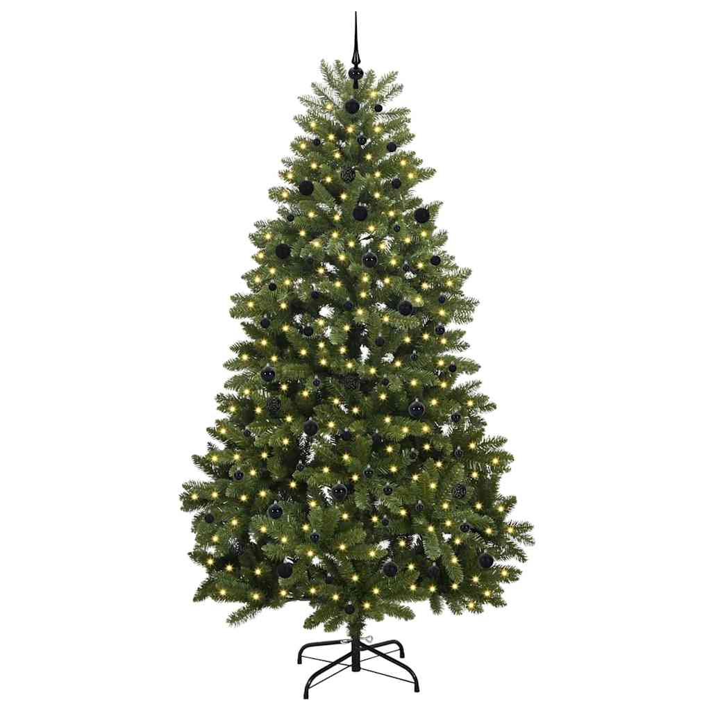 Mű karácsonyfa 300 LED-del Zöld 240 cm PVC és fém