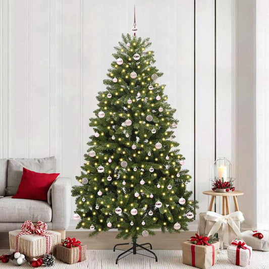 Mű karácsonyfa 300 LED-del Zöld 240 cm PVC és fém