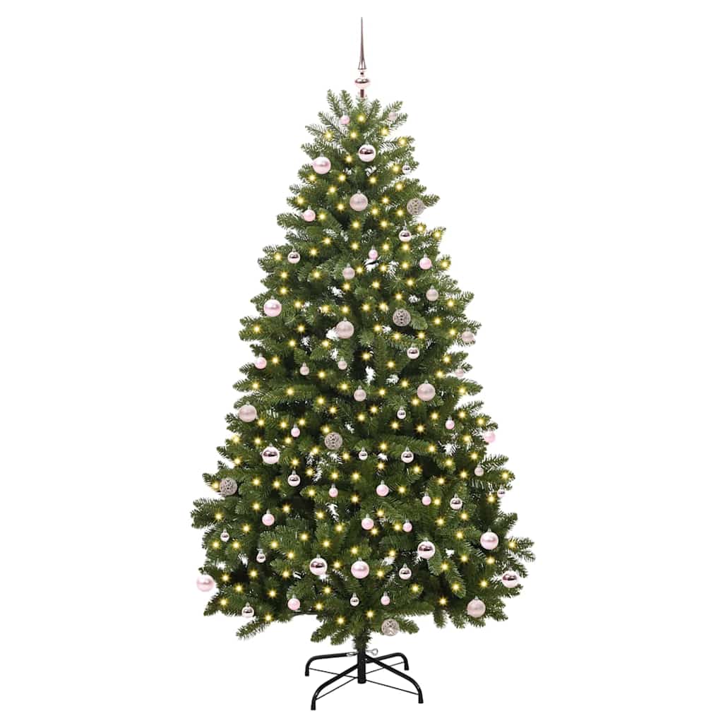 Mű karácsonyfa 300 LED-del Zöld 240 cm PVC és fém