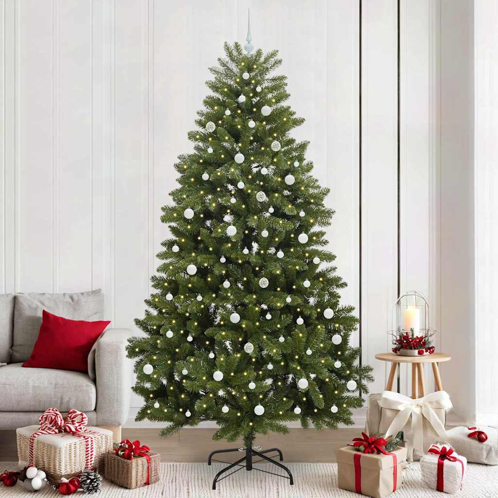 Mű karácsonyfa 300 LED-del Zöld 240 cm PVC és fém