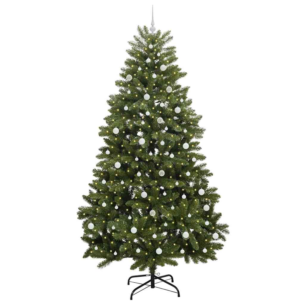 Mű karácsonyfa 300 LED-del Zöld 240 cm PVC és fém