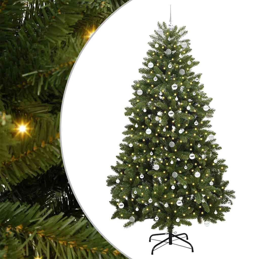 Mű karácsonyfa 300 LED-del Zöld 240 cm PVC és fém