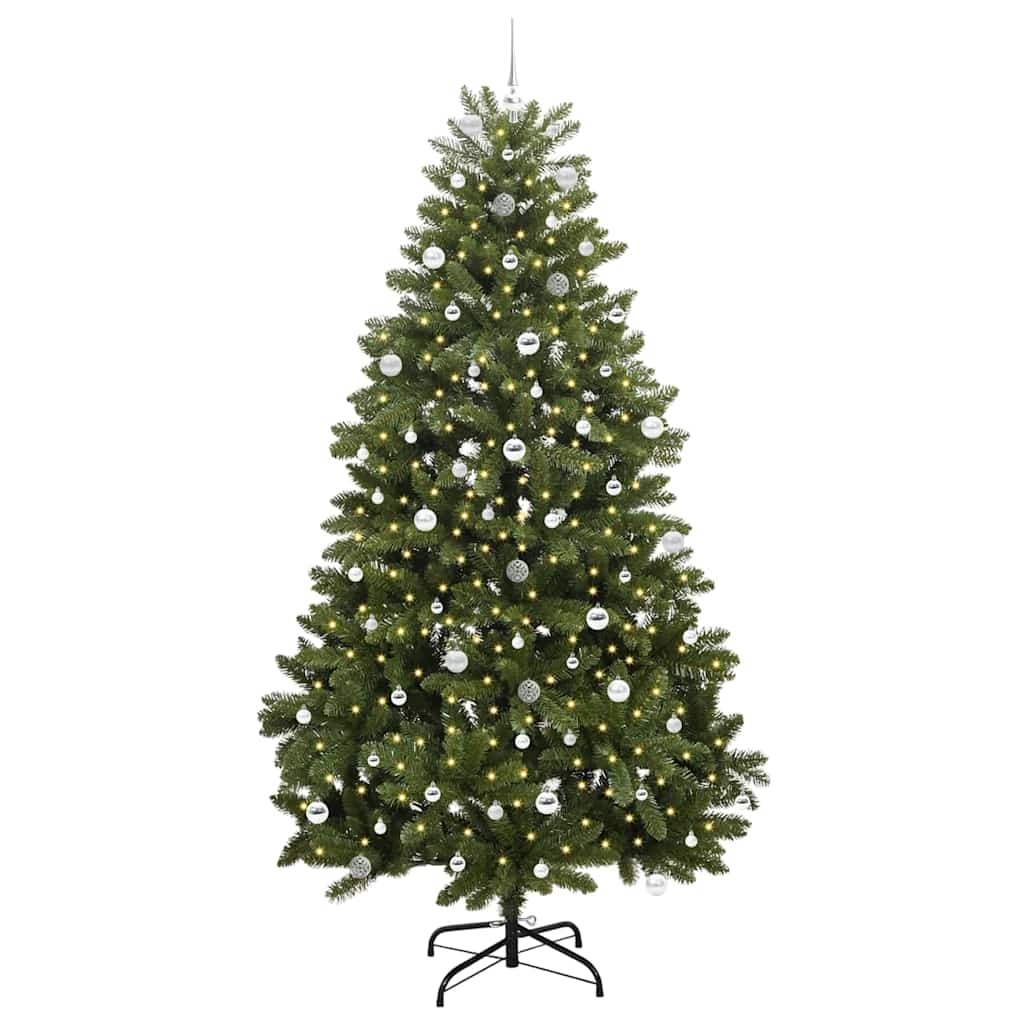 Mű karácsonyfa 300 LED-del Zöld 240 cm PVC és fém