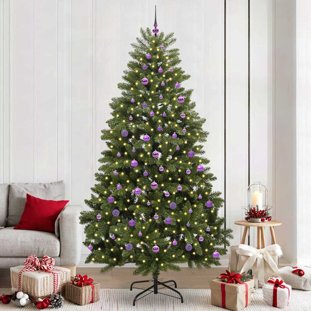 Mű karácsonyfa 300 LED-del Zöld 240 cm PVC és fém