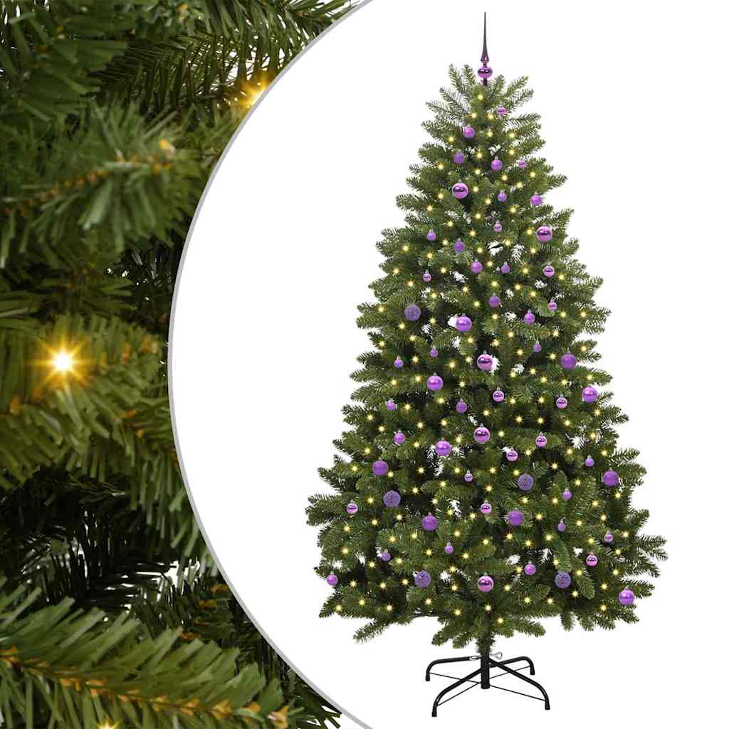 Mű karácsonyfa 300 LED-del Zöld 240 cm PVC és fém
