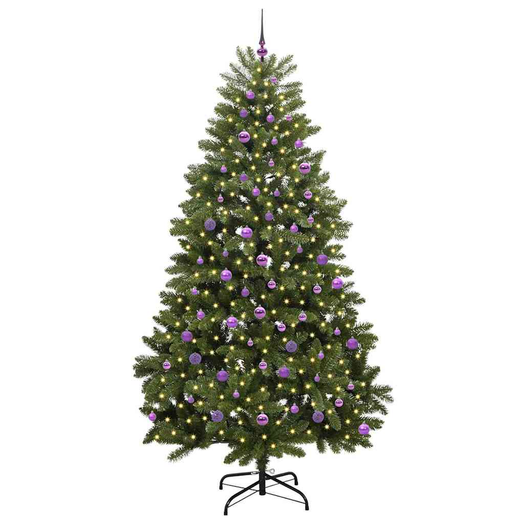 Mű karácsonyfa 300 LED-del Zöld 240 cm PVC és fém