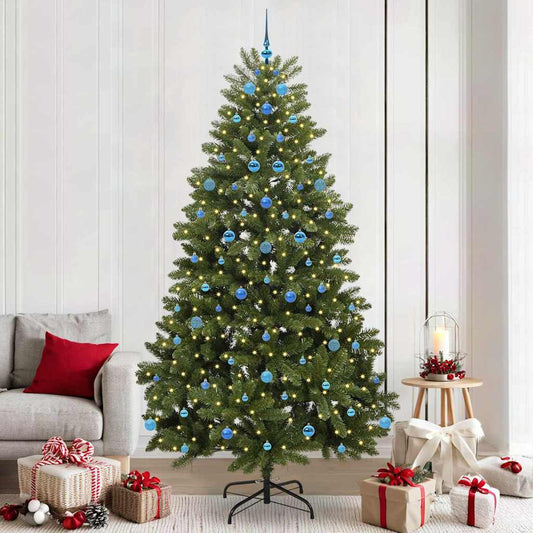 Mű karácsonyfa LED -es lámpákkal Zöld 240 cm PVC és fém