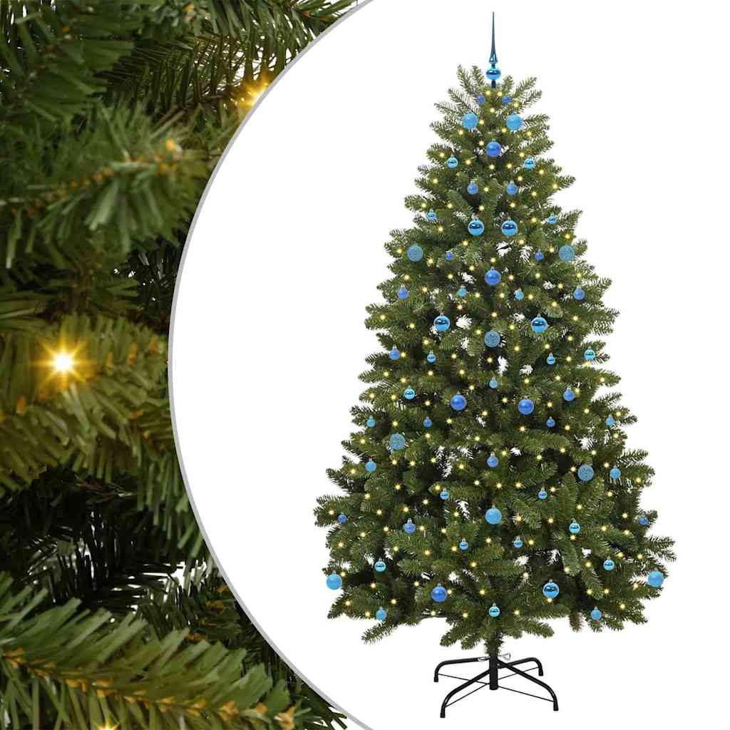 Mű karácsonyfa LED -es lámpákkal Zöld 240 cm PVC és fém