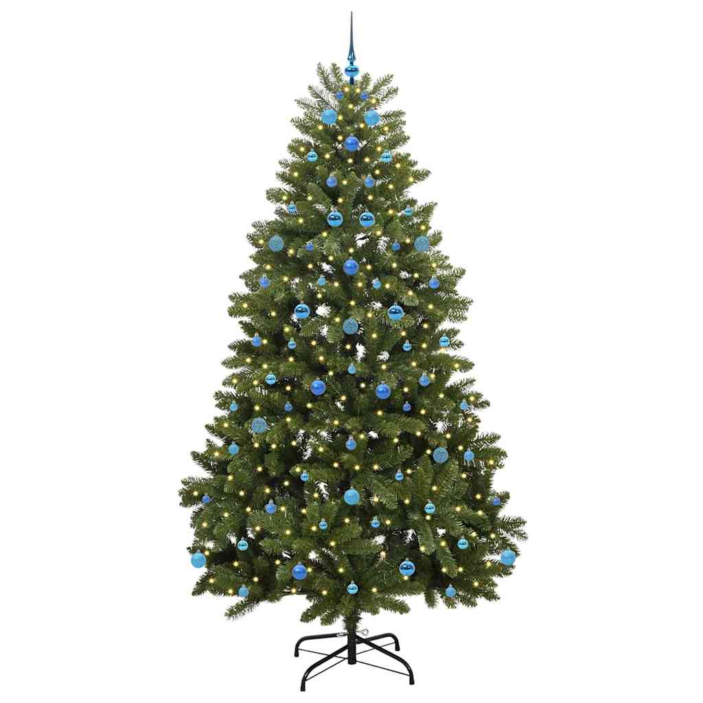 Mű karácsonyfa LED -es lámpákkal Zöld 240 cm PVC és fém