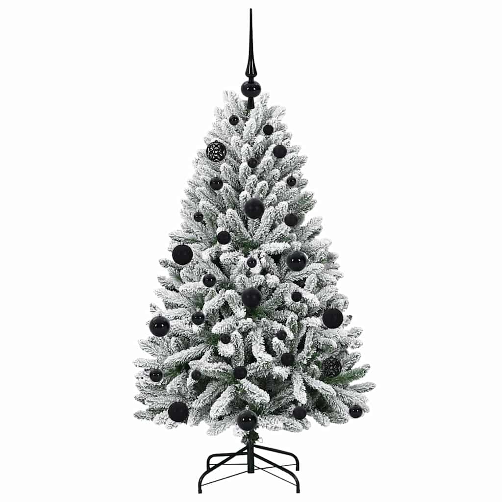 Mű karácsonyfa 150 LED-del Zöld és Fehér 120 cm PVC és fém