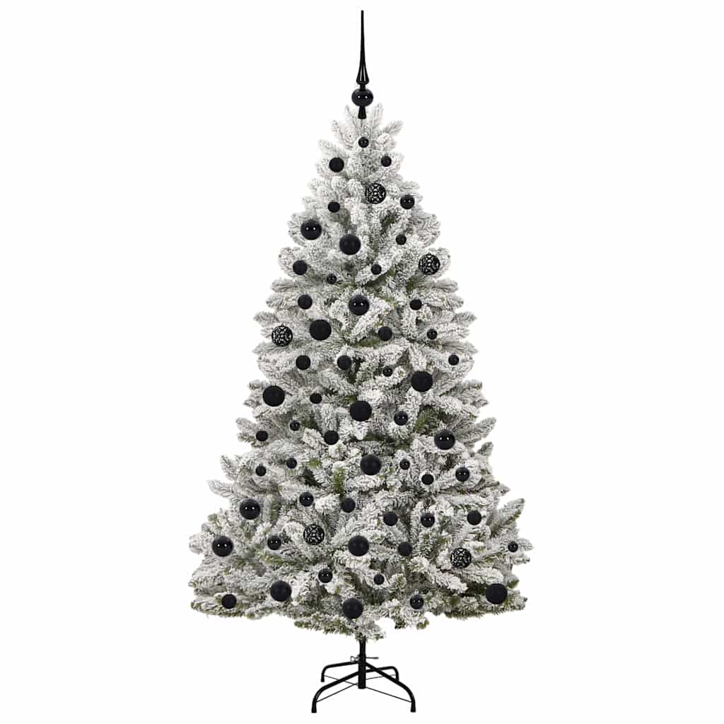 Mű karácsonyfa 300 LED-del Zöld és Fehér 180 cm PVC és fém