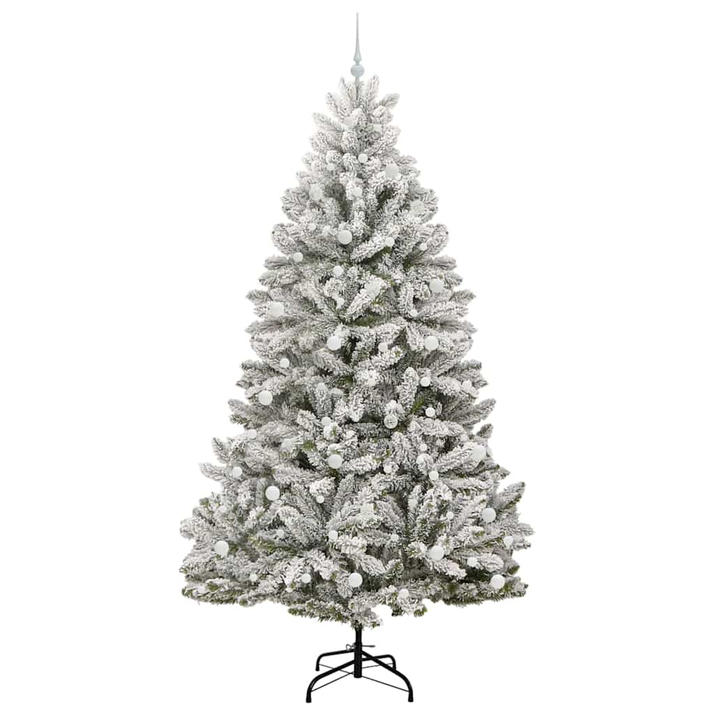 Mű karácsonyfa 300 LED-del Zöld és Fehér 240 cm PVC és fém