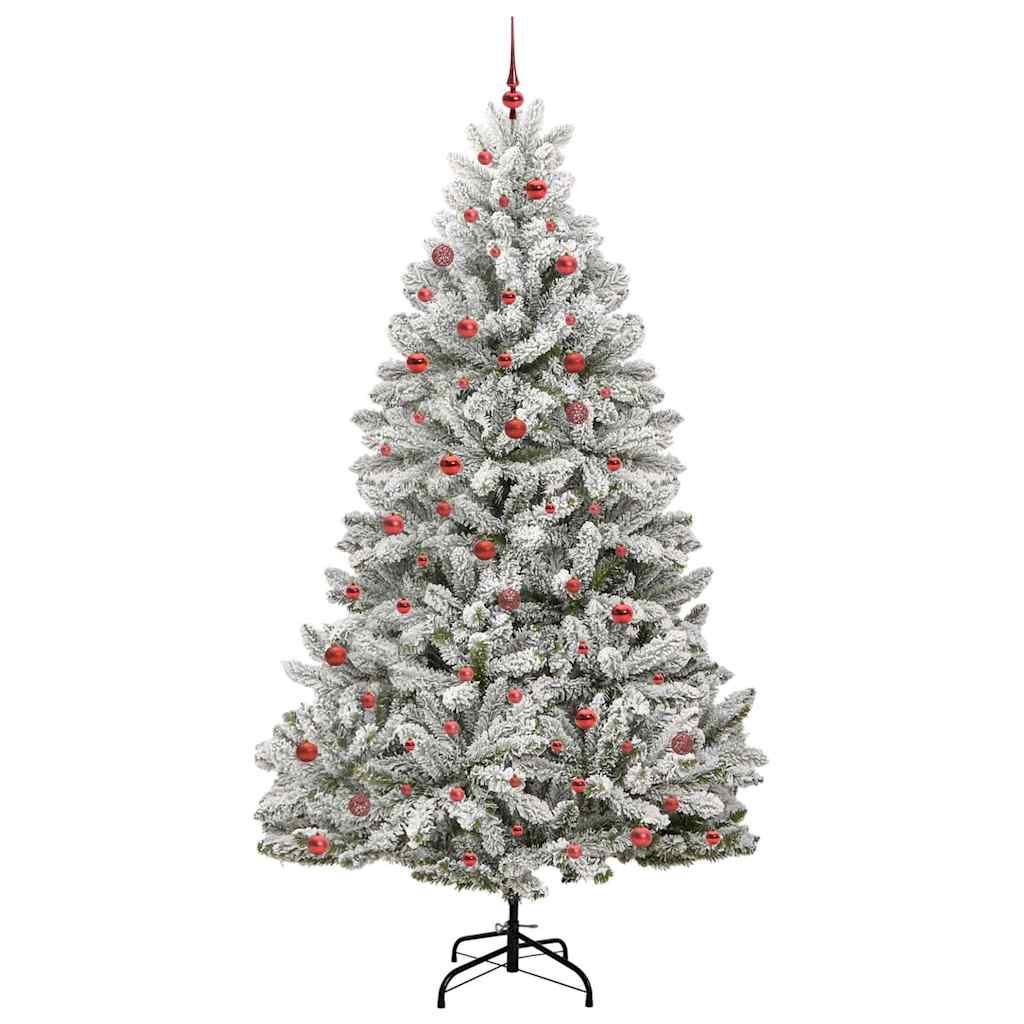 Mű karácsonyfa 300 LED-del Zöld és Fehér 270 cm PVC és fém