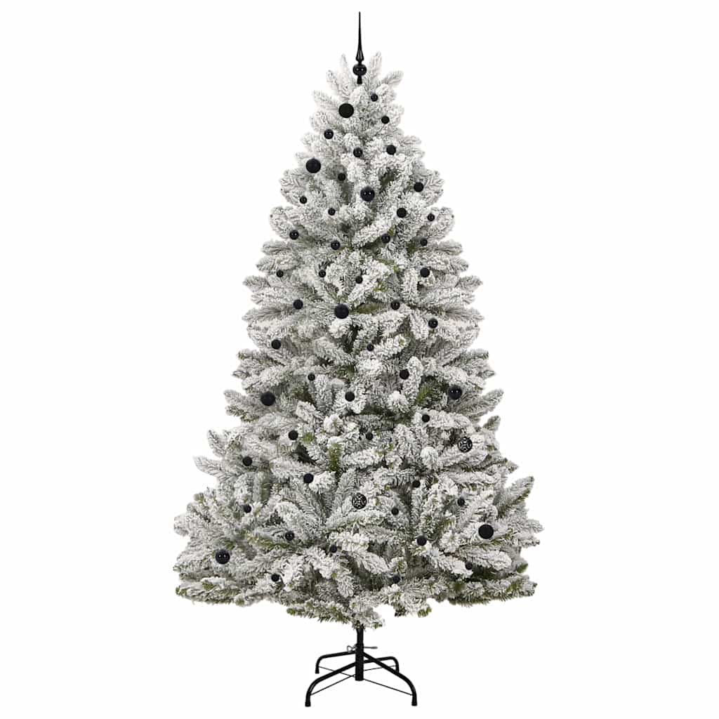 Mű karácsonyfa 300 LED-del Zöld és Fehér 270 cm PVC és fém