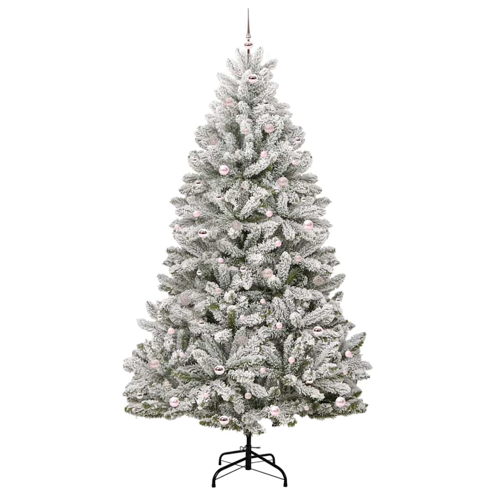 Mű karácsonyfa 300 LED-del Zöld és Fehér 270 cm PVC és fém
