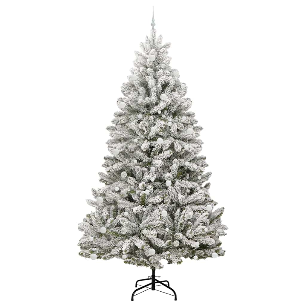 Mű karácsonyfa 300 LED-del Zöld és Fehér 270 cm PVC és fém