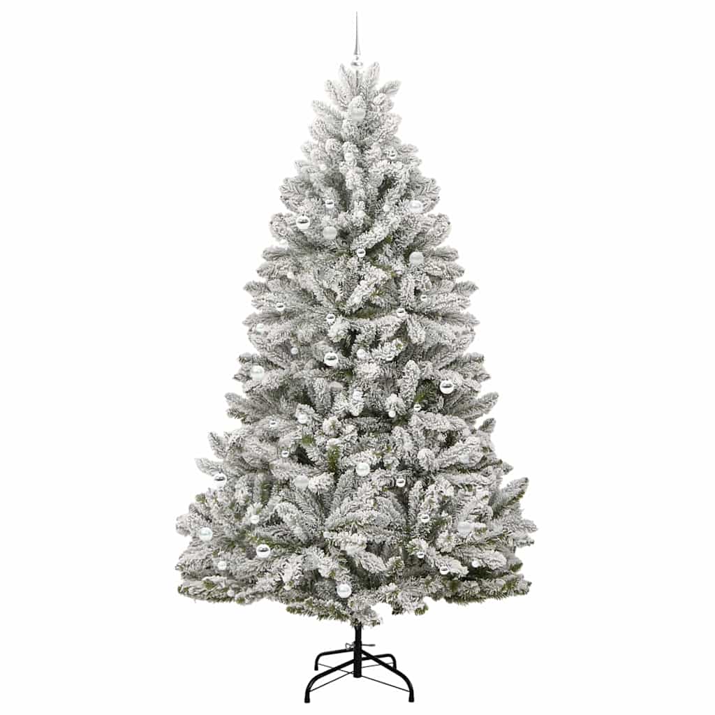 Mű karácsonyfa 300 LED-del Zöld és Fehér 270 cm PVC és fém