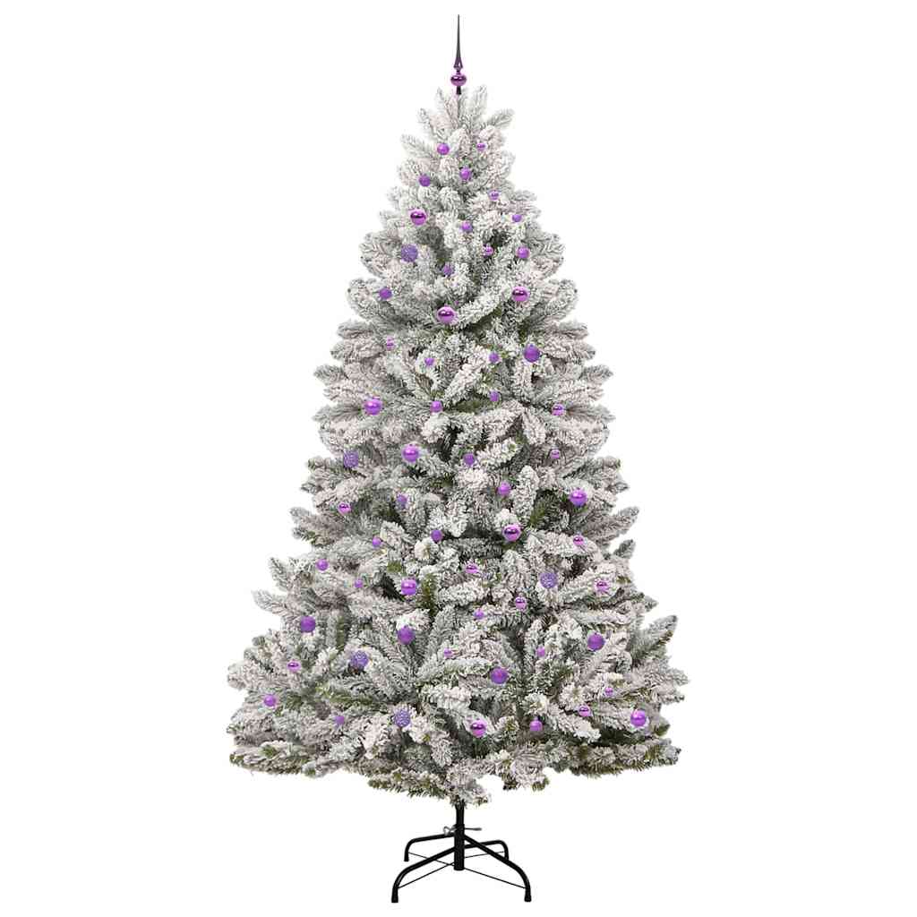 Mű karácsonyfa 300 LED-del Zöld és Fehér 270 cm PVC és fém