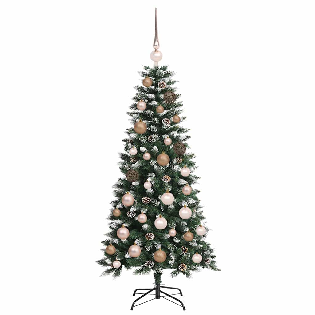 Mű karácsonyfa 150 LED-del Zöld 120 cm PVC és Műanyag és Acél