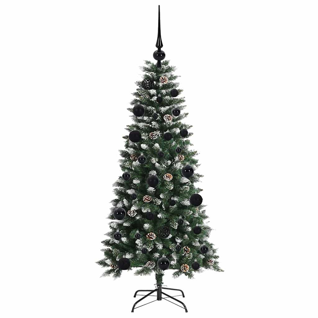 Mű karácsonyfa 150 LED-del Zöld 120 cm PVC és Műanyag és Acél
