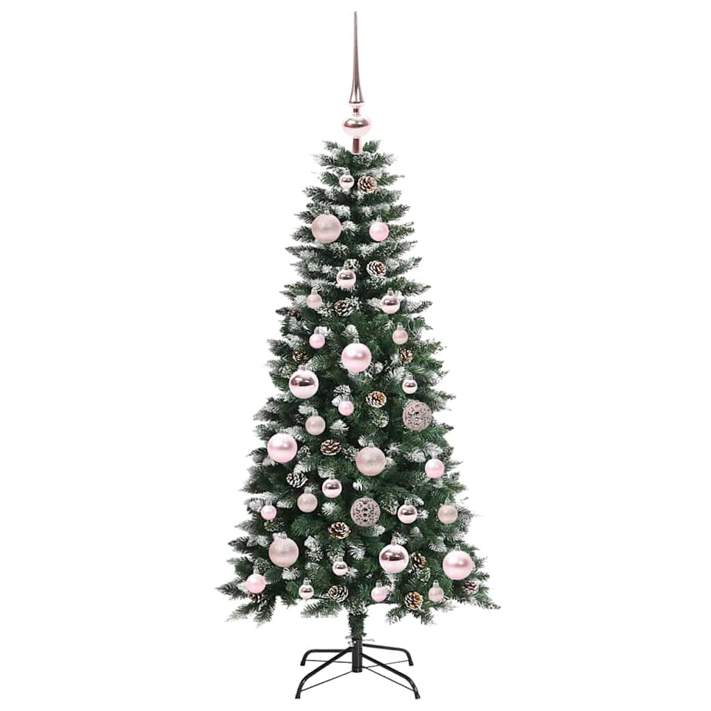 Mű karácsonyfa 150 LED-del Zöld 120 cm PVC és Műanyag és Acél