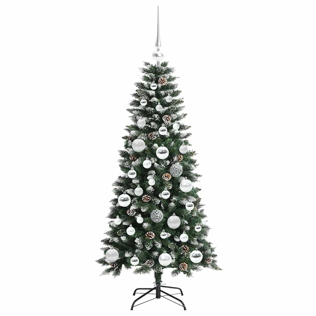 Mű karácsonyfa 150 LED-del Zöld 120 cm PVC és Műanyag és Acél
