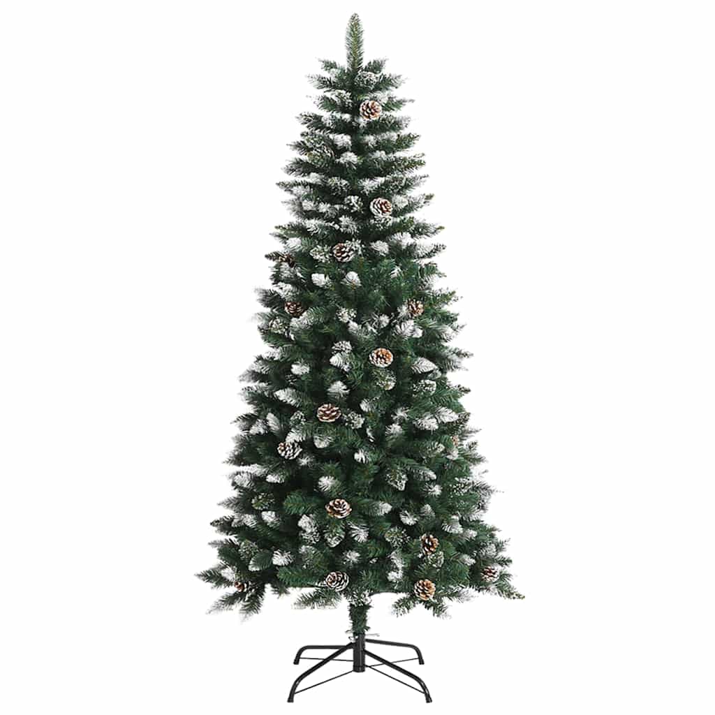 Mű karácsonyfa 150 LED-del Zöld 120 cm PVC és Műanyag és Acél