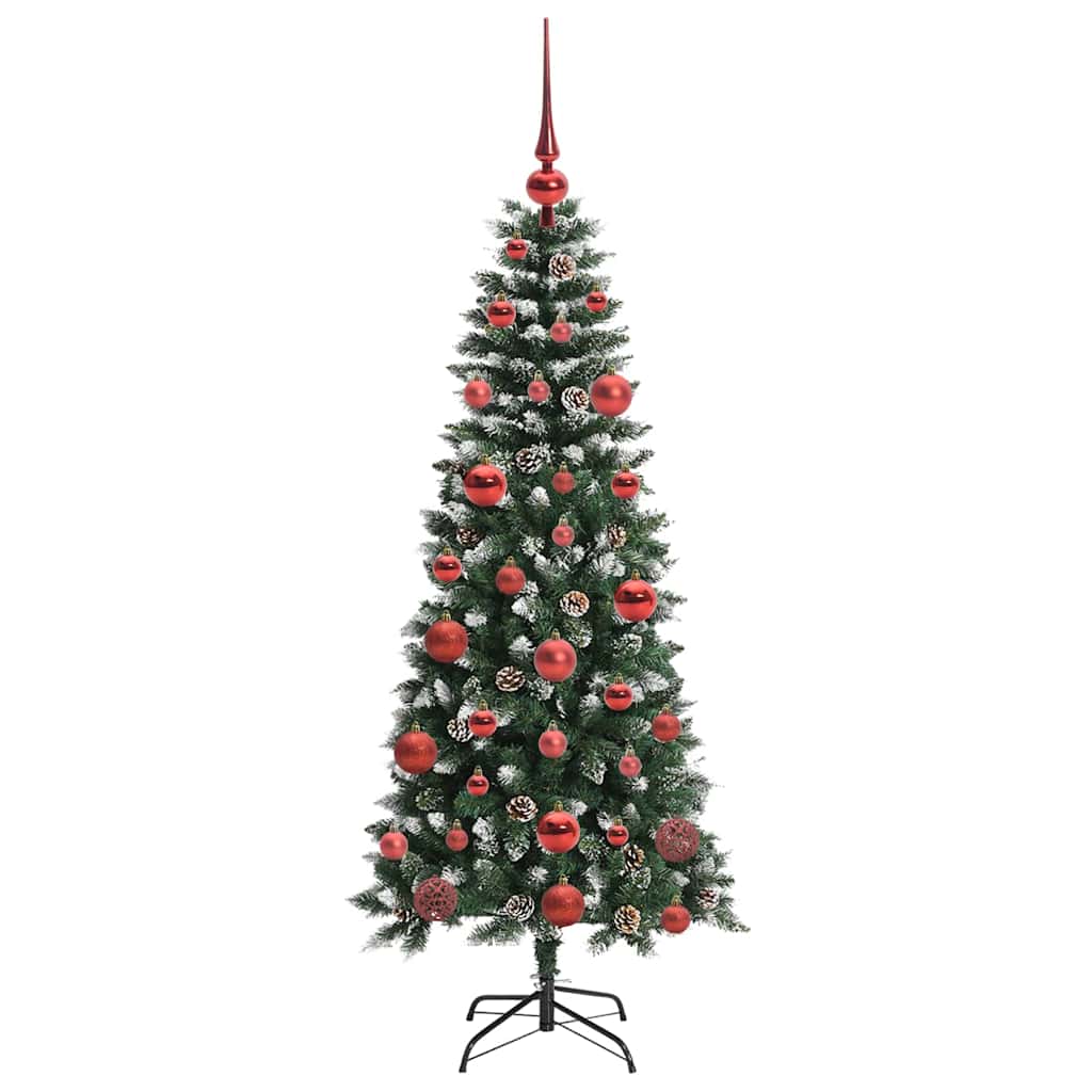 Mű karácsonyfa 150 LED-del Zöld 150 cm PVC és Műanyag és Acél
