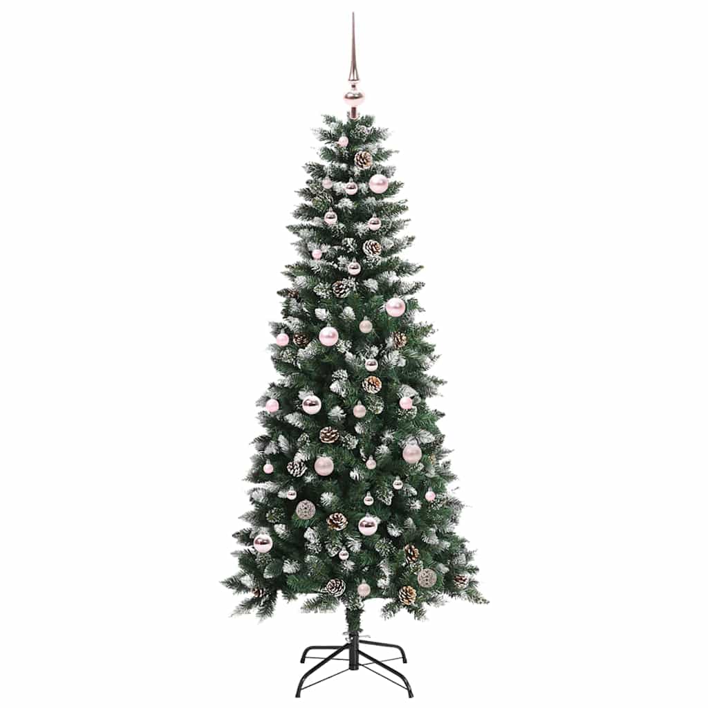 Mű karácsonyfa 150 LED-del Zöld 150 cm PVC és Műanyag és Acél