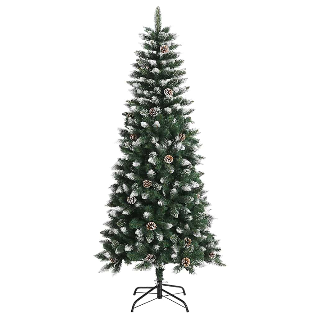 Mű karácsonyfa 150 LED-del Zöld 150 cm PVC és Műanyag és Acél
