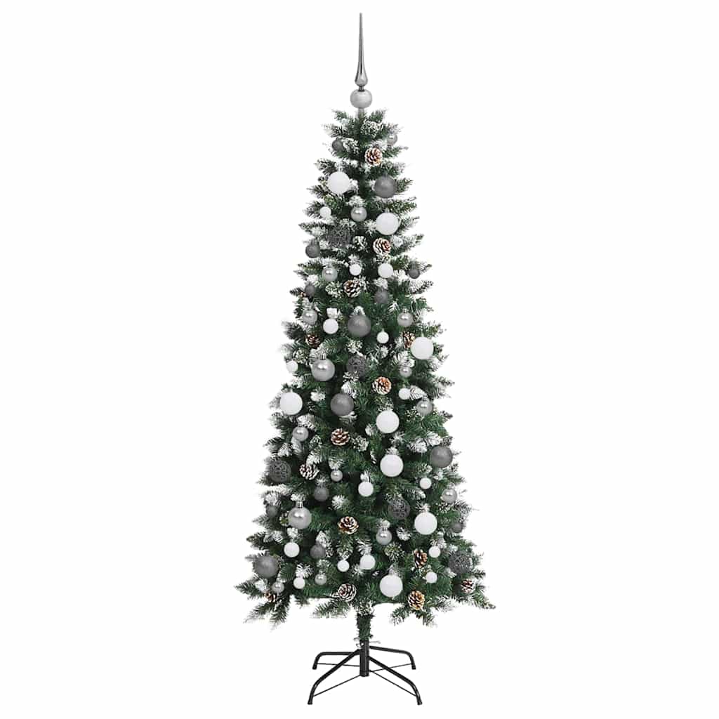 Mű karácsonyfa 300 LED-del Zöld 180 cm PVC és Műanyag és Acél