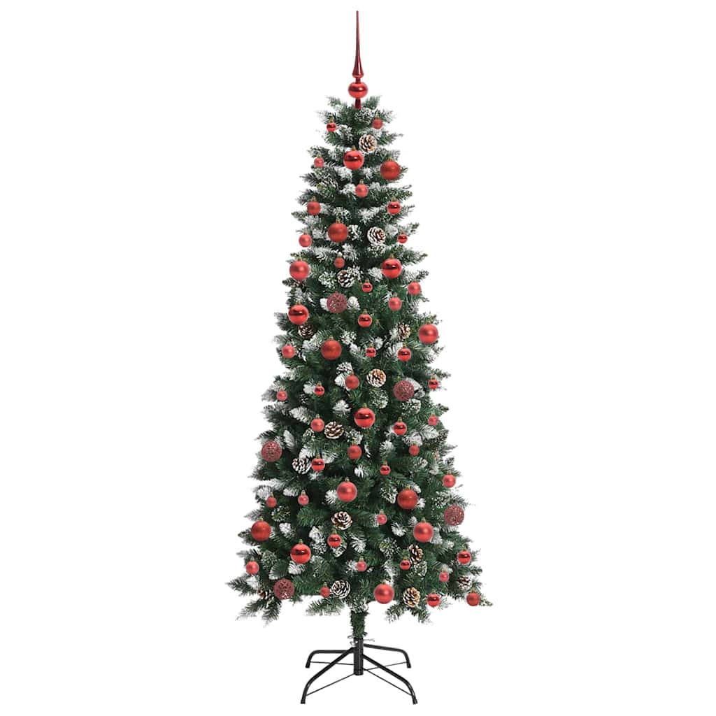 Mű karácsonyfa 300 LED-del Zöld 180 cm PVC és Műanyag és Acél