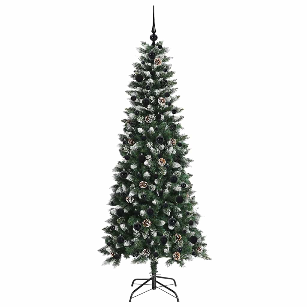 Mű karácsonyfa 300 LED-del Zöld 180 cm PVC és Műanyag és Acél