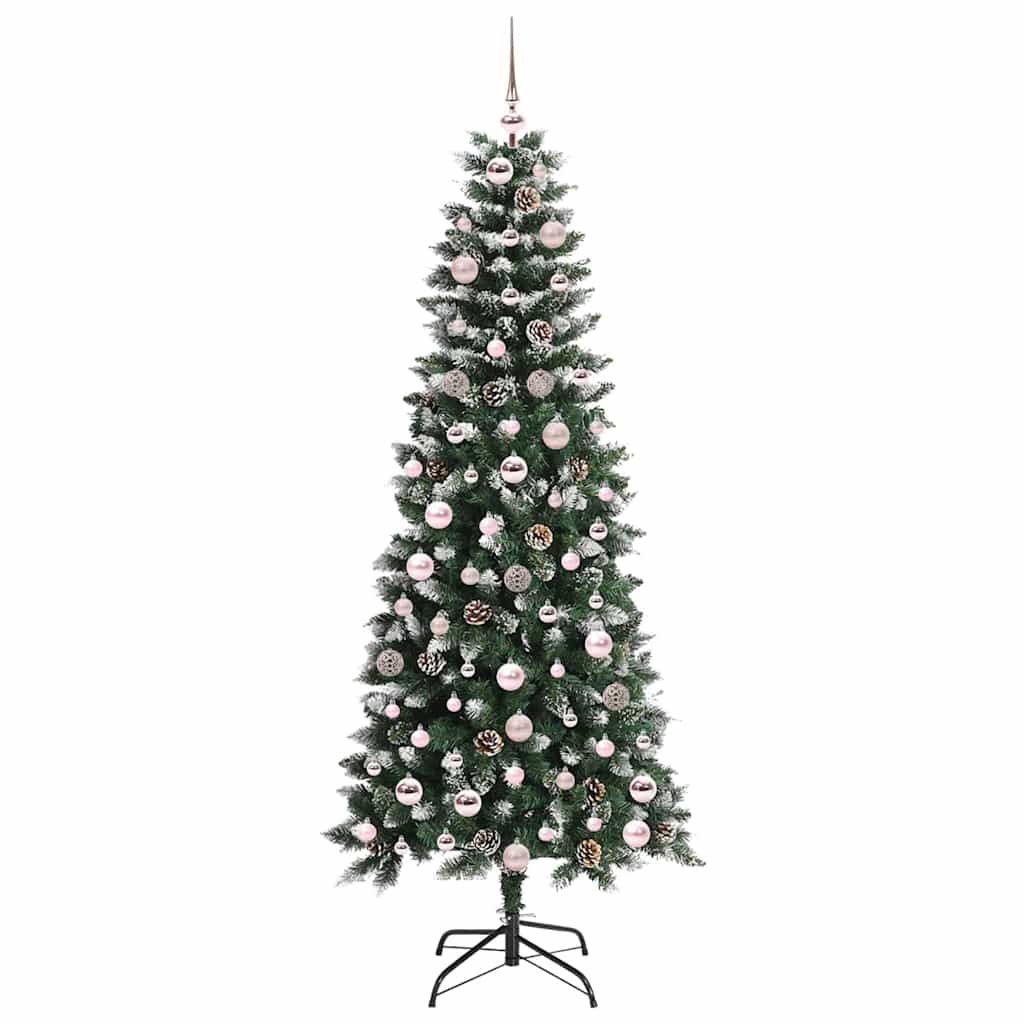 Mű karácsonyfa 300 LED-del Zöld 180 cm PVC és Műanyag és Acél