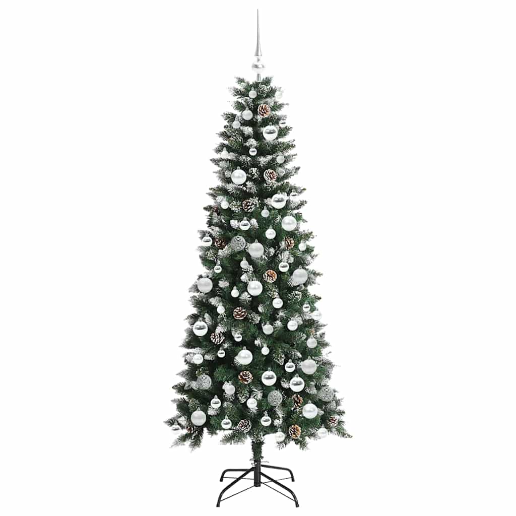 Mű karácsonyfa 300 LED-del Zöld 180 cm PVC és Műanyag és Acél
