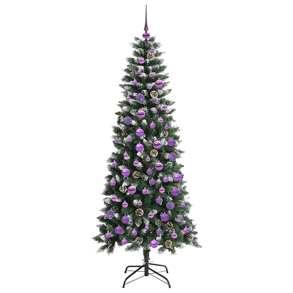 Mű karácsonyfa 300 LED-del Zöld 180 cm PVC és Műanyag és Acél
