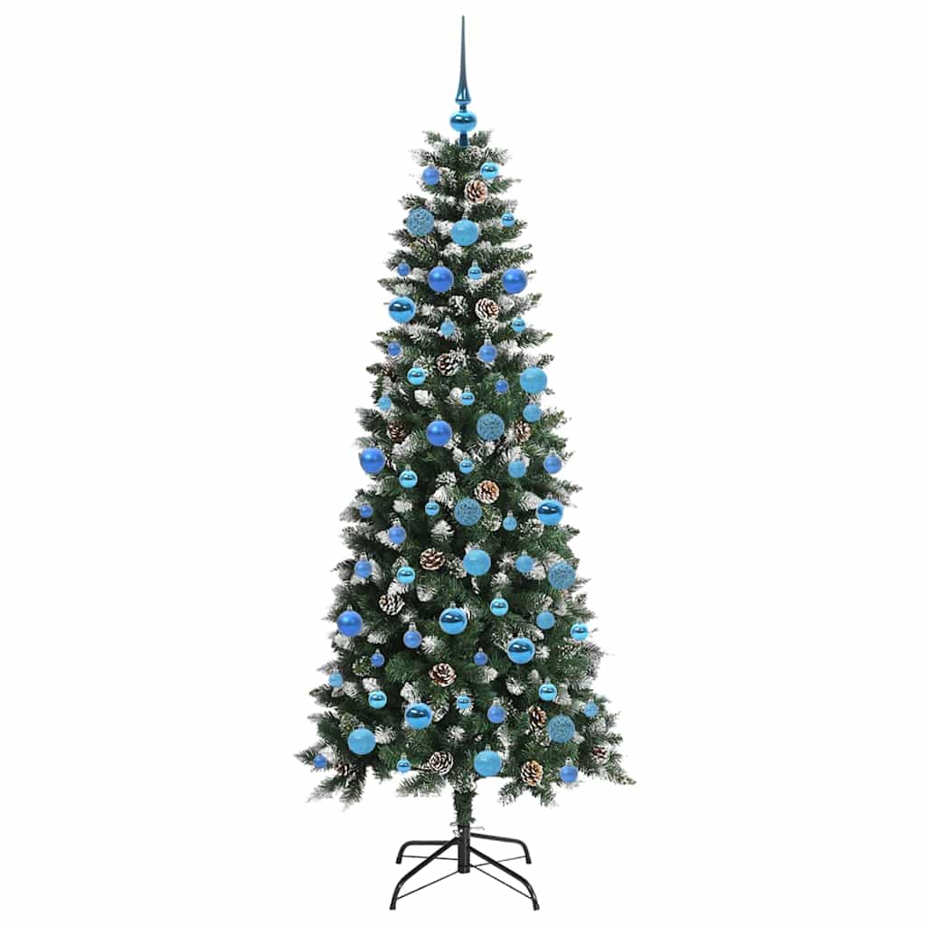Mű karácsonyfa 300 LED-del Zöld 180 cm PVC és Műanyag és Acél