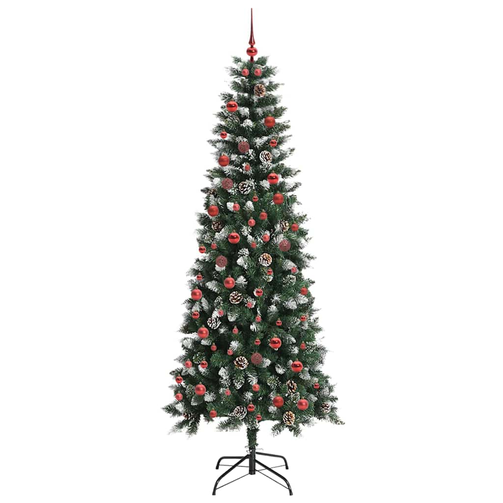 Mű karácsonyfa 300 LED-del Zöld 210 cm PVC és Műanyag és Acél