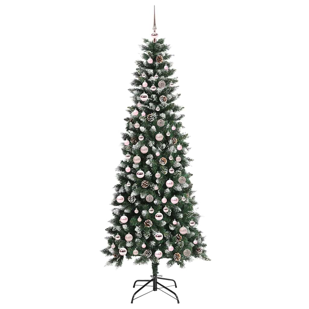 Mű karácsonyfa 300 LED-del Zöld 210 cm PVC és Műanyag és Acél