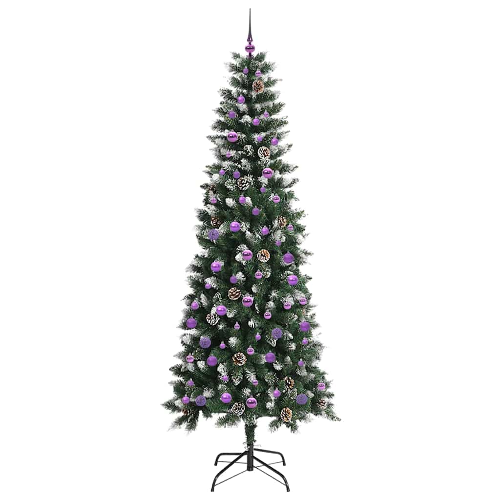 Mű karácsonyfa 300 LED-del Zöld 240 cm PVC és Műanyag és Acél
