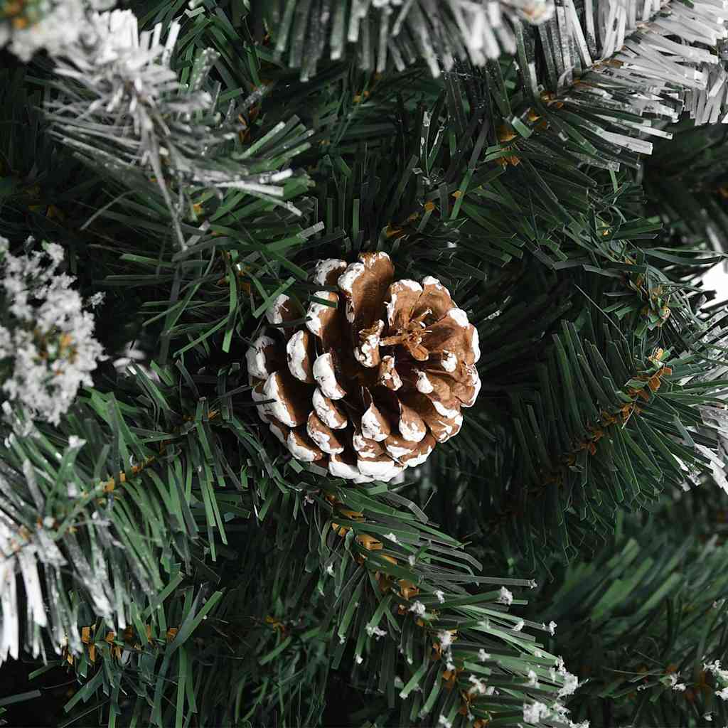 Mű karácsonyfa 300 LED-del Zöld 240 cm PVC és Műanyag és Acél