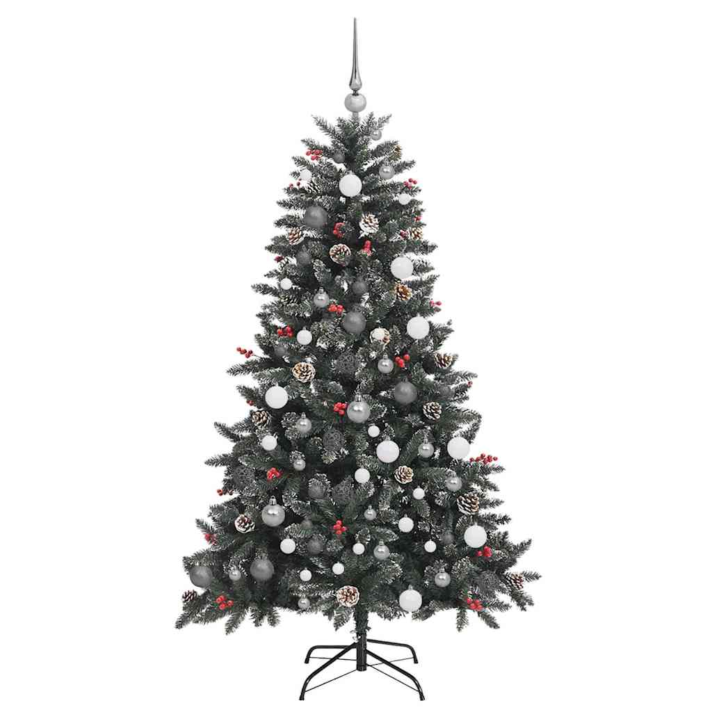 Mű karácsonyfa 300 LED-del Zöld 180 cm PVC és Műanyag és Acél