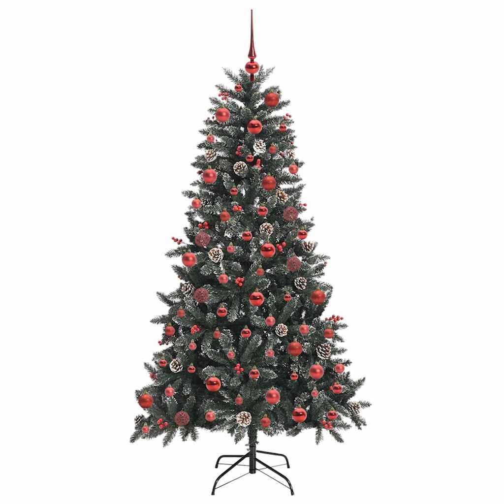 Mű karácsonyfa 300 LED-del Zöld 180 cm PVC és Műanyag és Acél