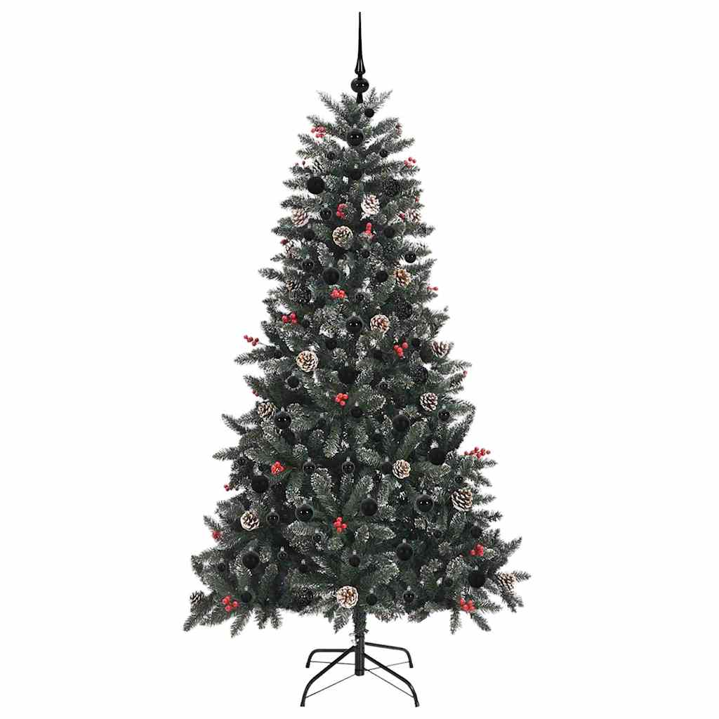 Mű karácsonyfa 300 LED-del Zöld 180 cm PVC és Műanyag és Acél