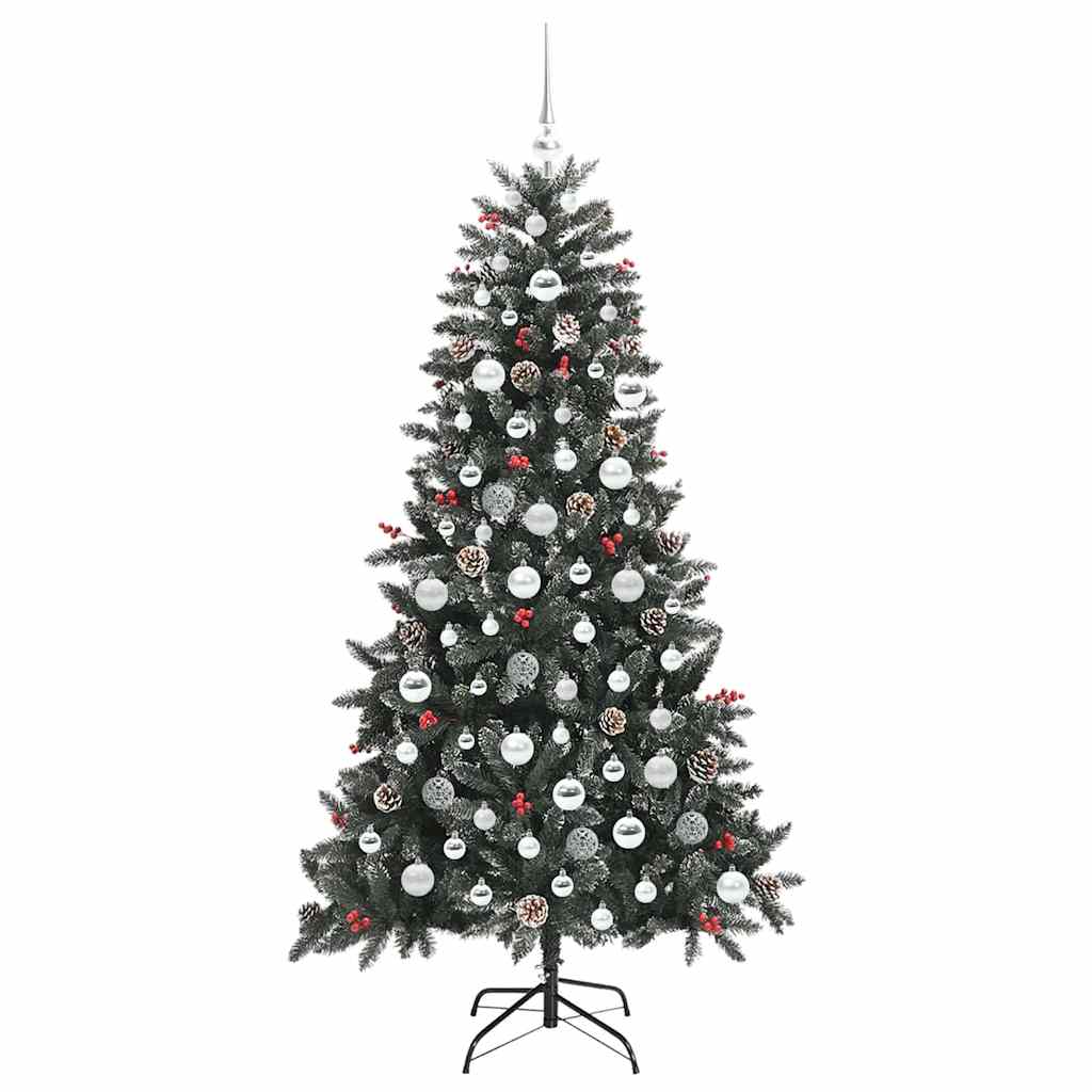 Mű karácsonyfa 300 LED-del Zöld 180 cm PVC és Műanyag és Acél