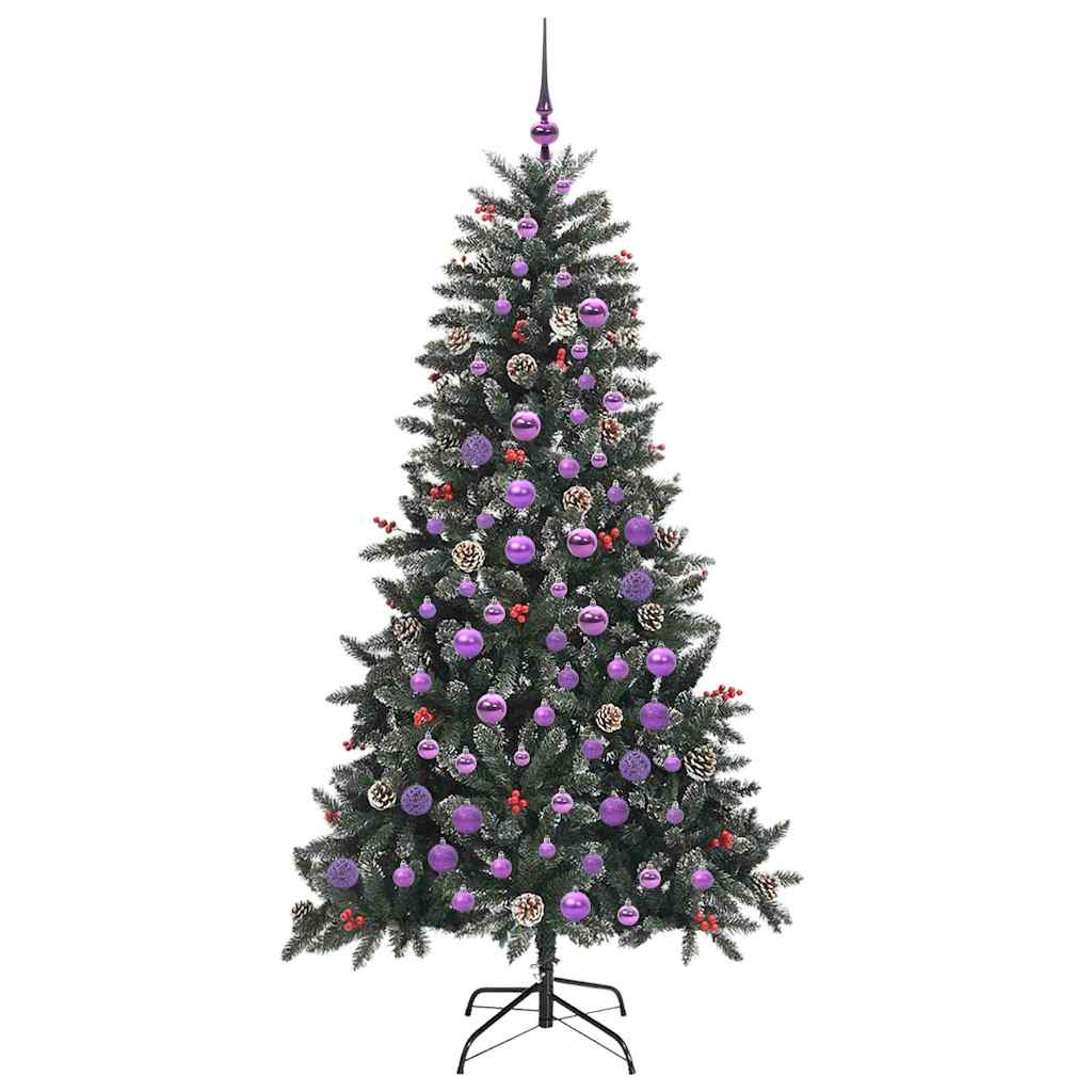 Mű karácsonyfa 300 LED-del Zöld 180 cm PVC és Műanyag és Acél