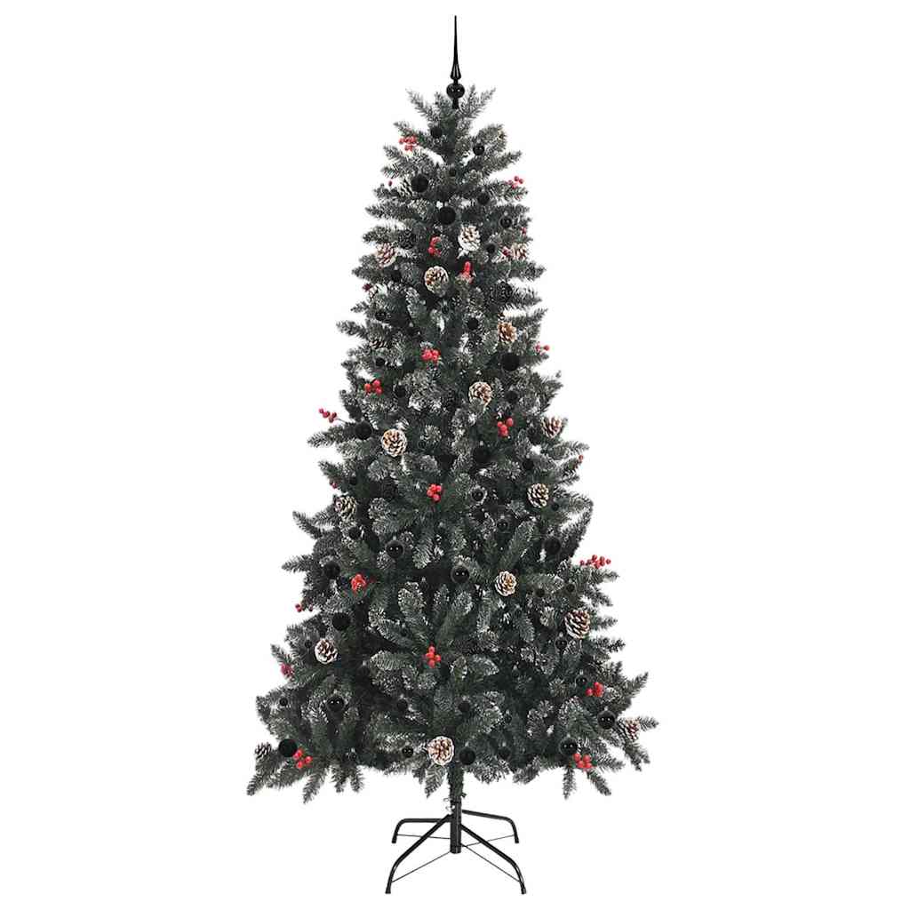 Mű karácsonyfa 300 LED-del Zöld 240 cm PVC és Műanyag és Acél