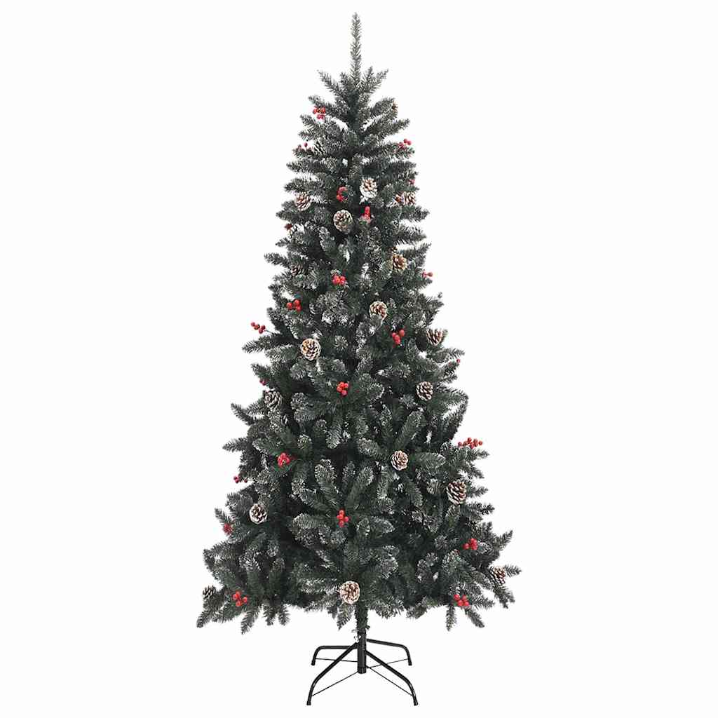 Mű karácsonyfa 300 LED-del Zöld 240 cm PVC és Műanyag és Acél