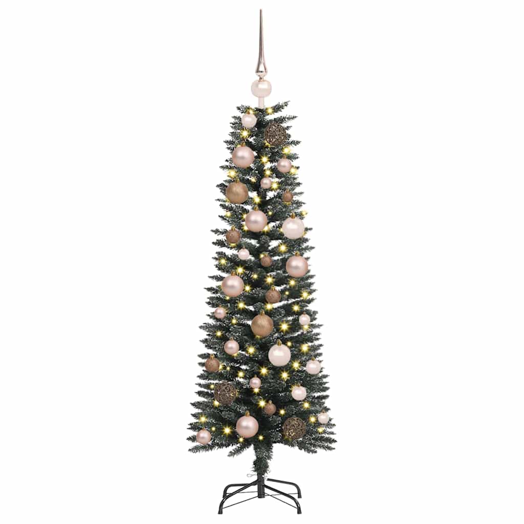 Mű karácsonyfa 150 LED-del Zöld 120 cm PVC és Műanyag és Acél
