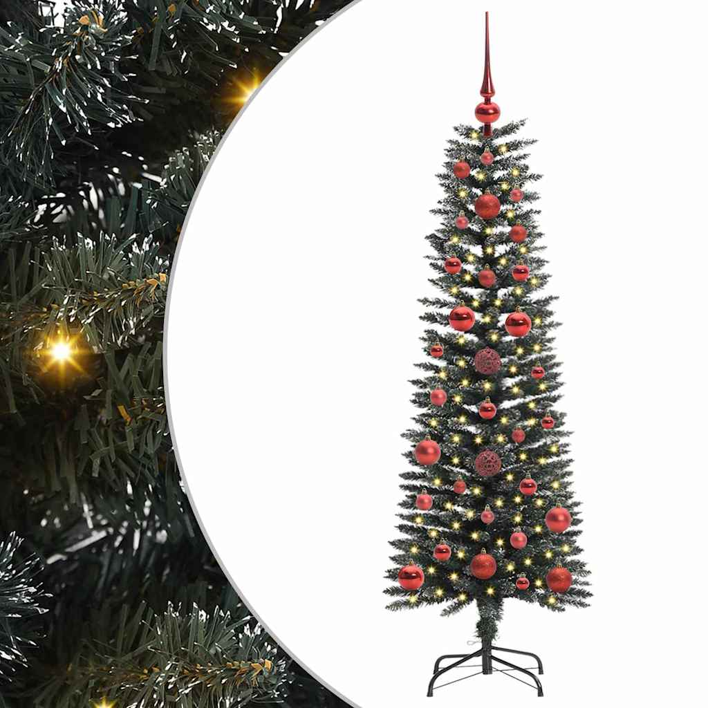 Mű karácsonyfa 150 LED-del Zöld 120 cm PVC és Műanyag és Acél